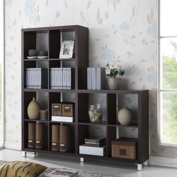 Baxton StudioBaxton Studio Sunna Modern Cube Shelving Unit, Dark Brown