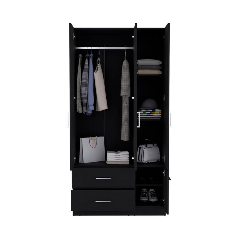 Four Door Armoire Crosby, Bedroom, Black