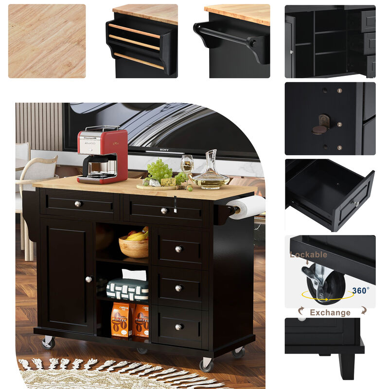 Merax Rolling Mobile Kitchen Island