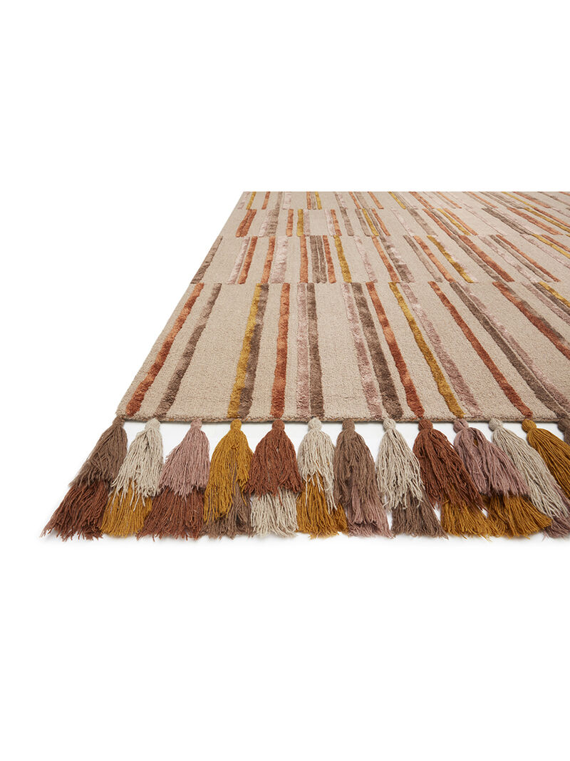 Jamila JAA02 Oatmeal/Santa Fe Spice 7'9" x 9'9" Rug