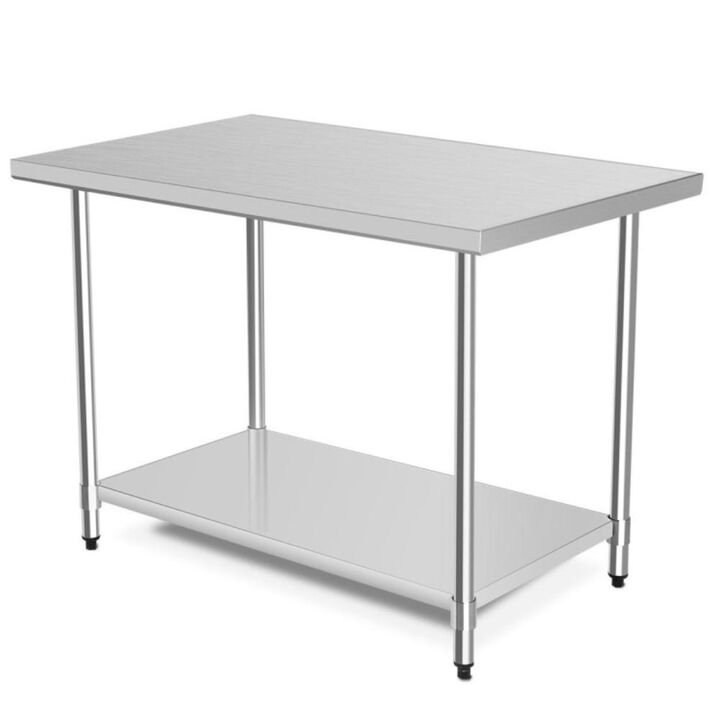 Hivvago 30 x 48 Inch Stainless Steel Table Commercial Kitchen Worktable