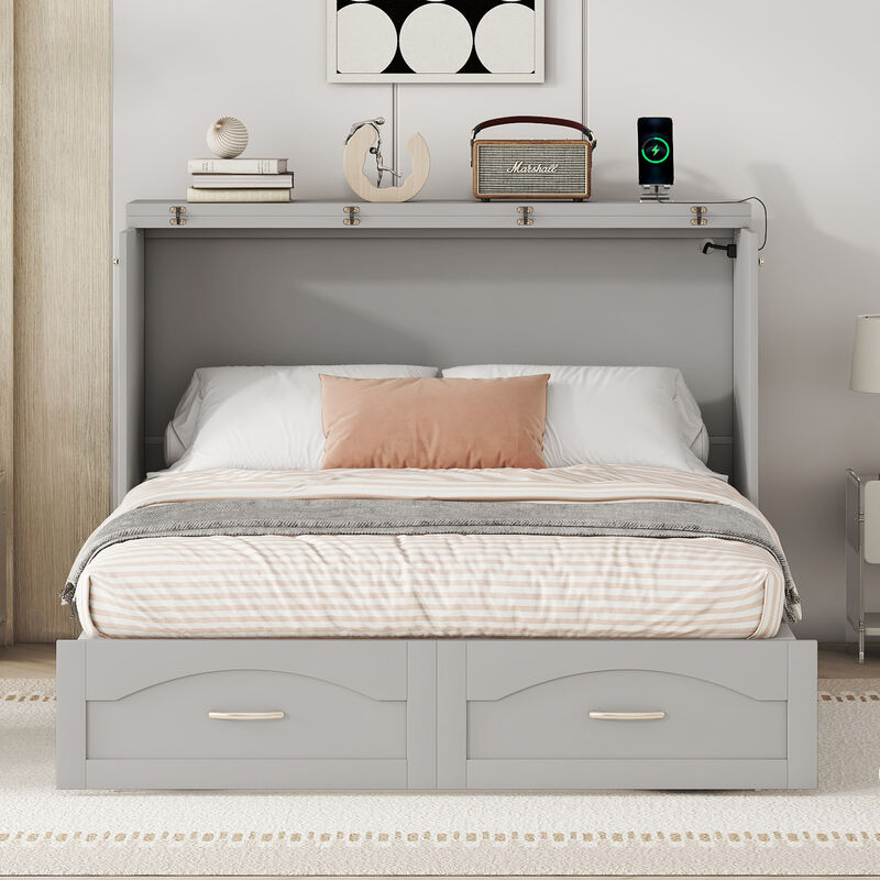 Merax Murphy Bed with Sockets and USB Ports