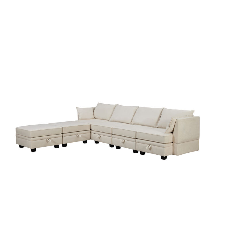 Modern Large U-Shape Modular Sectional Sofa