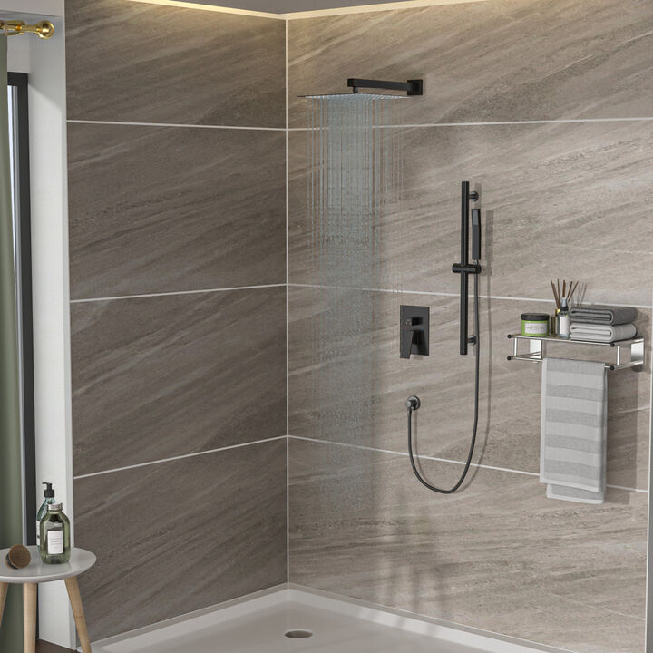 10" Rain Shower Head System with Adjustable Slide Bar