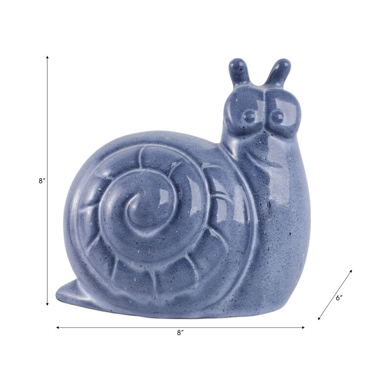 8" Garden Snail Reactive Finish,