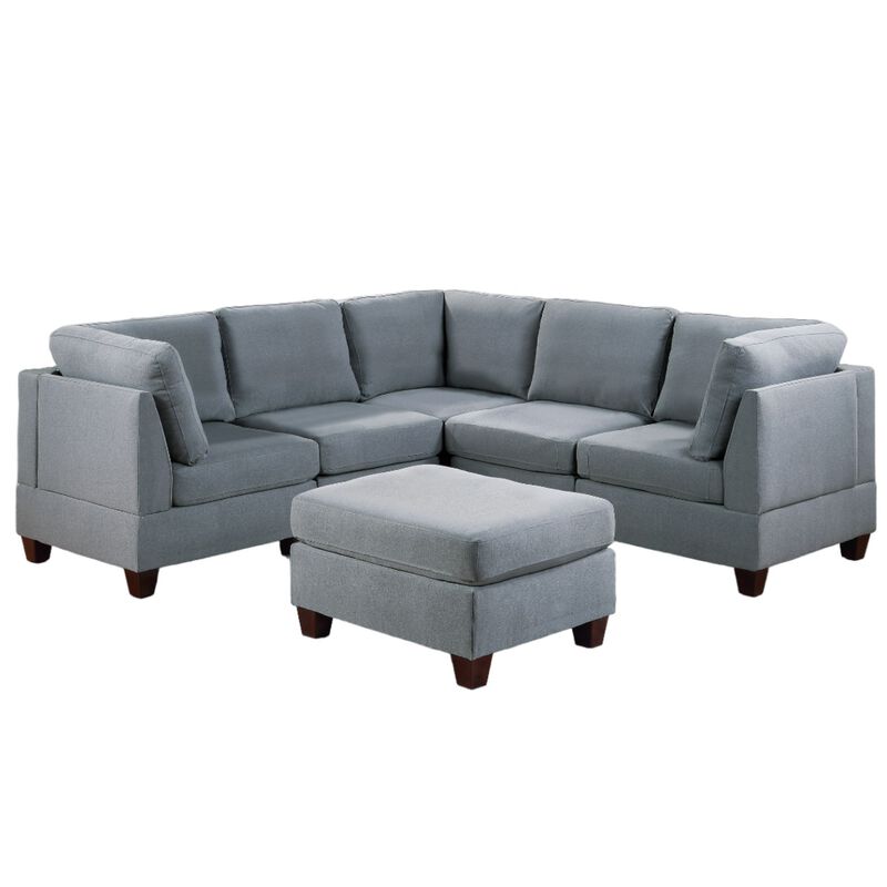 Modular Sectional 6pc Set Living Room Furniture Corner Couch