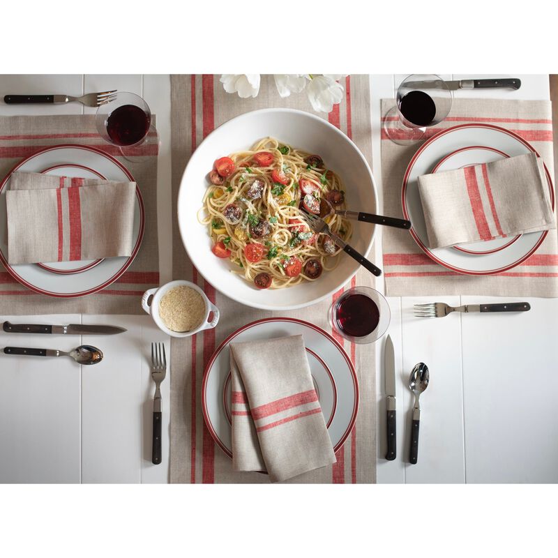 Solino Home 100% Pure Linen Table Runner | French Stripe