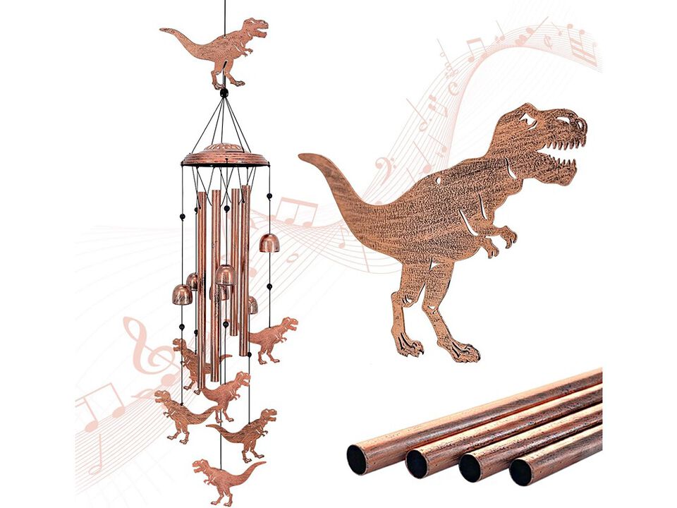 EZTZEN Dinosaur Wind Chimes for Outside,Dinosaur Gifts
