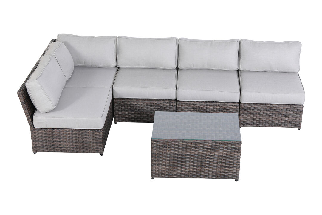 Living Source International Wicker Fully Assembled 4 - Person Seating Group with Cushions New