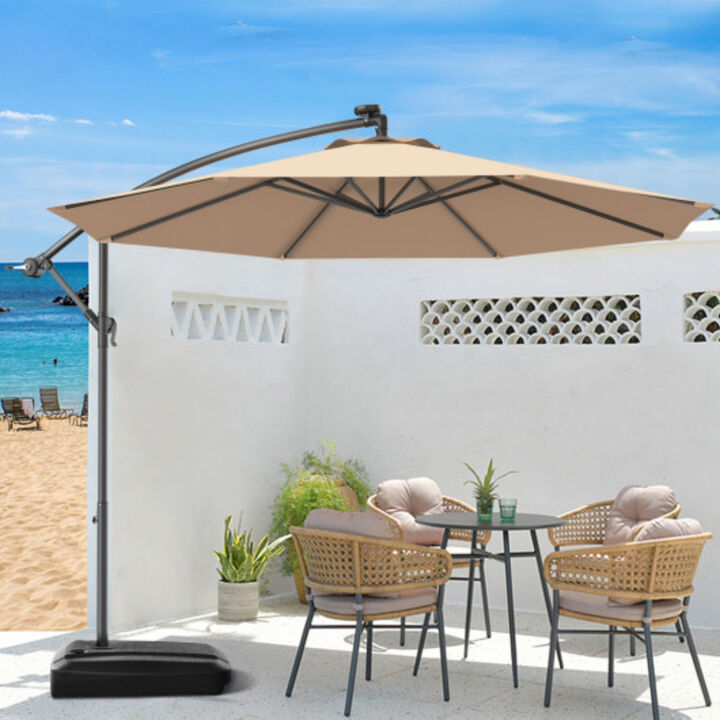 10 Feet Patio Outdoor Sunshade Hanging Umbrella