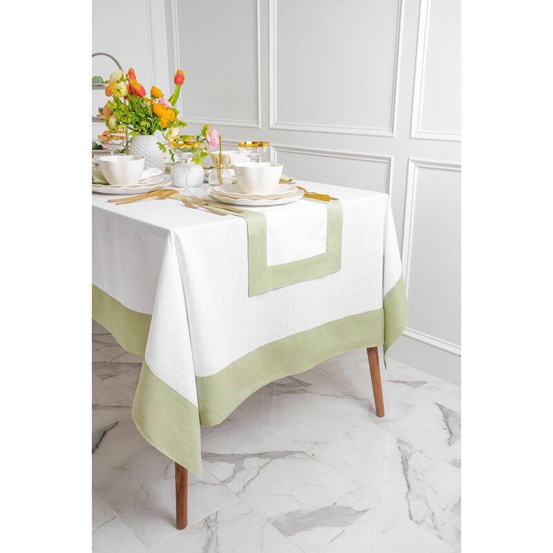 Solino Home 100% Pure Linen Tablecloth 60 x 90 Inch | Contempo