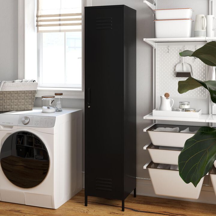 Shadwick 1 Door Tall Single Metal Locker Storage Cabinet
