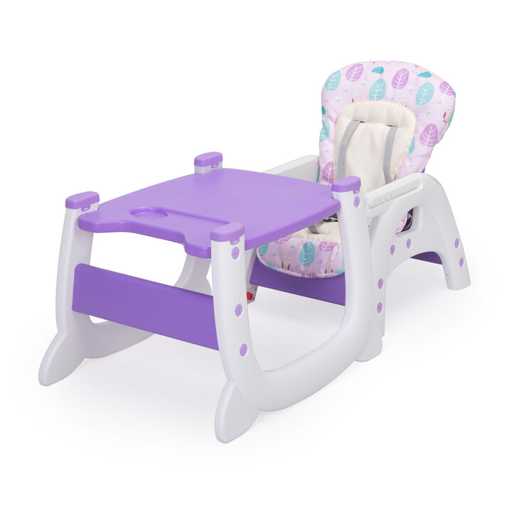 Convertible High Chair with Safety Belt and Feeding Tray