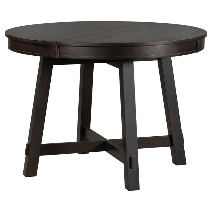 Merax Farmhouse Round Extendable Dining Table