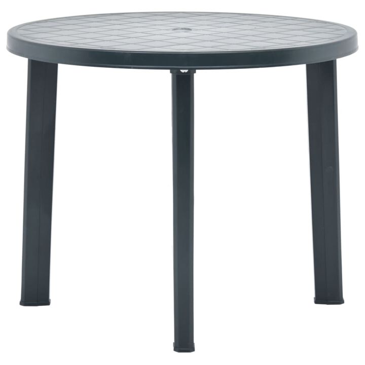 vidaXL Garden Table Green 35" Plastic