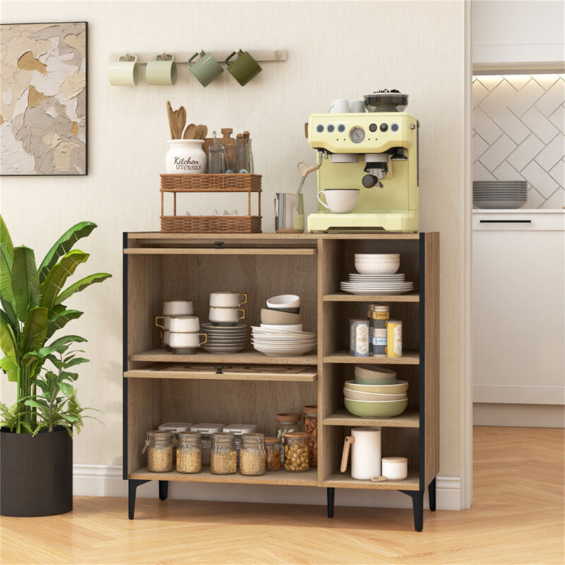Shoe Cabinet with Adjustable Shelves, Wooden Entryway Storage for Boots & Sneakers