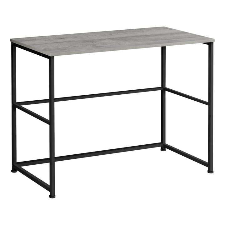 Monarch Specialties I 7778 Computer Desk, Home Office, Laptop, Left, Right Set-up, Storage Drawers, 40"L, Work, Metal, Laminate, Grey, Black, Contemporary, Modern
