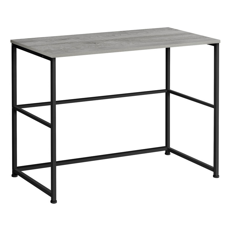 Monarch Specialties I 7778 Computer Desk, Home Office, Laptop, Left, Right Set-up, Storage Drawers, 40"L, Work, Metal, Laminate, Grey, Black, Contemporary, Modern