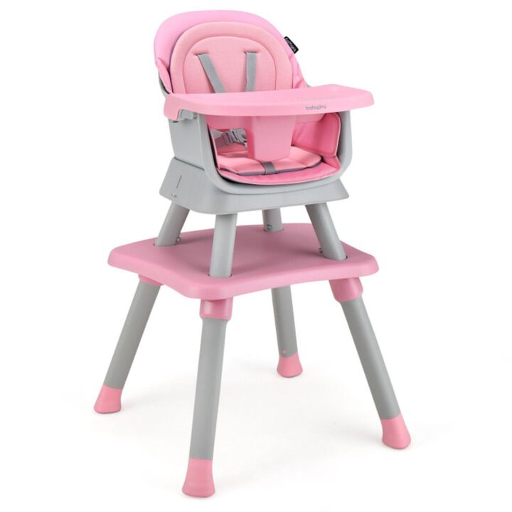 Hivvago 6-in-1 Convertible Baby High Chair with Adjustable Removable Tray