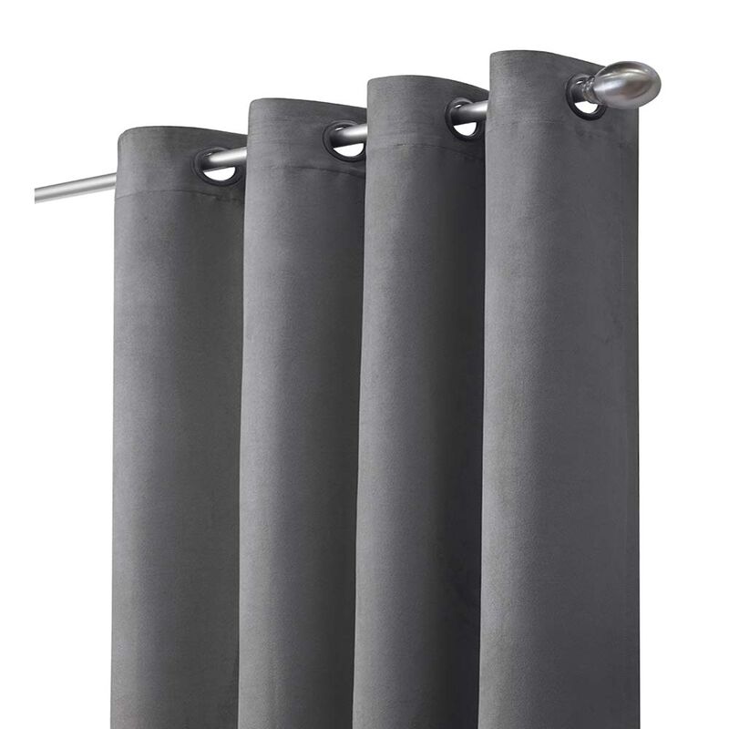 Thermalogic Navar Blackout Light Super Soft Faux Suede Fexture Grommet Curtain Panel