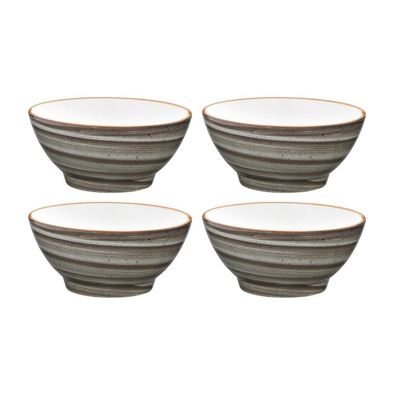 Space dia.5.5" h:2.75" 15 oz. Round Grey Porcelain Bowl (Set of 4)