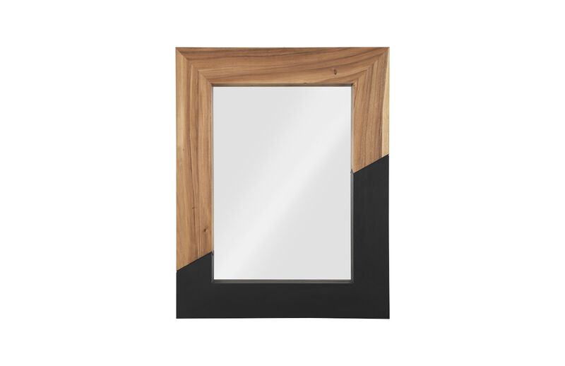 Geometry Wood Small Mirror