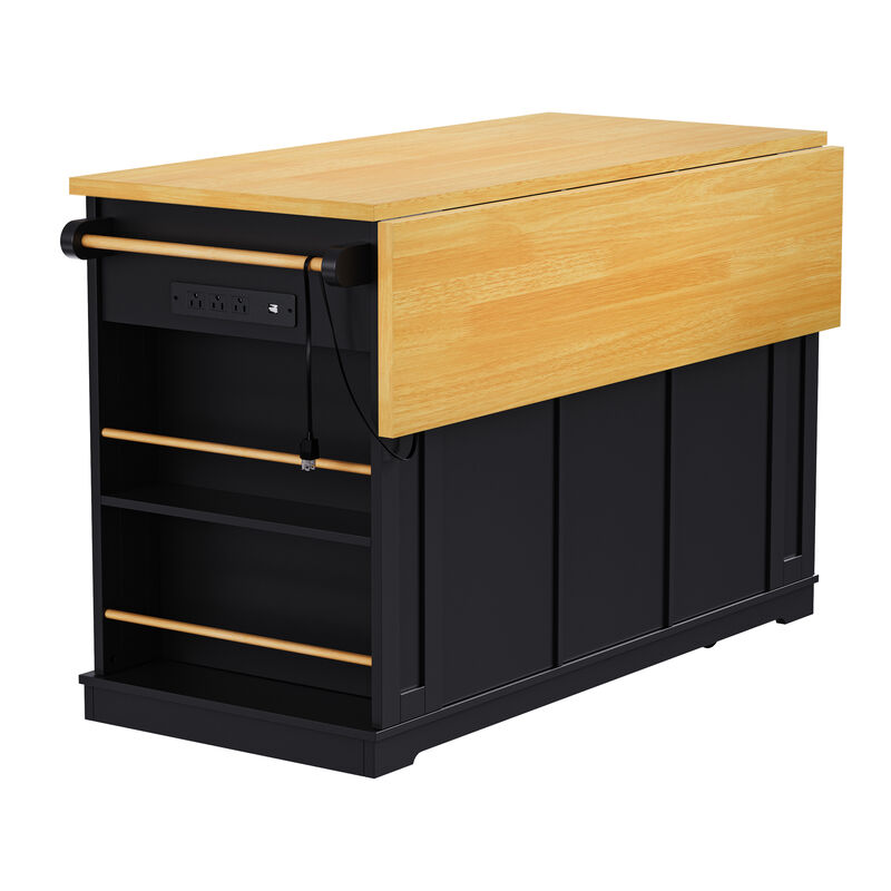 Merax Kitchen Island with Drop Leaf