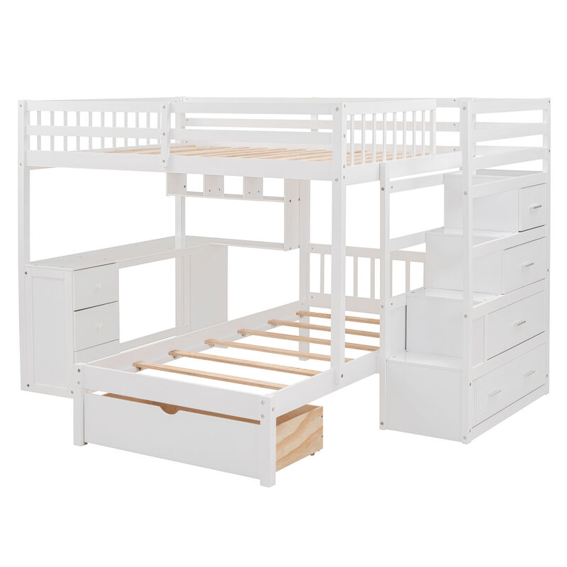 Merax Bunk Bed with Storage Staircase