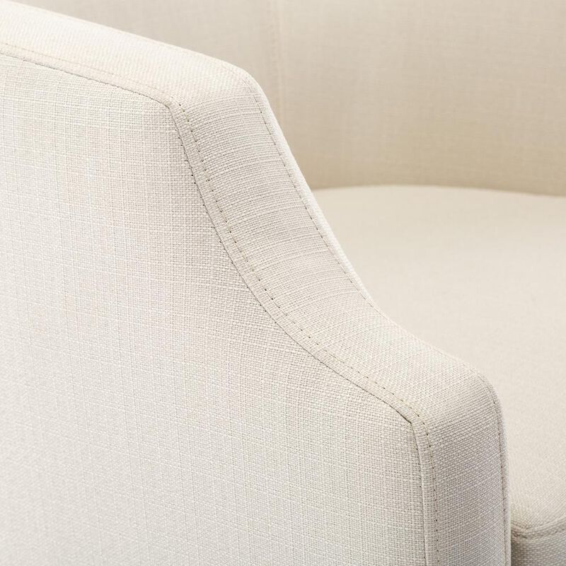 Comfort Pointe Infinity Linen Swivel Glider Barrel Chair