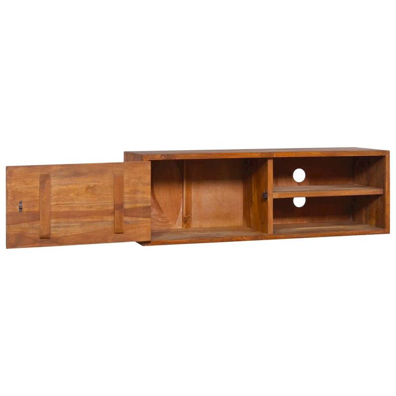 vidaXL Wall-mounted TV Cabinet 35.4"x11.8"x11.8" Solid Teak Wood