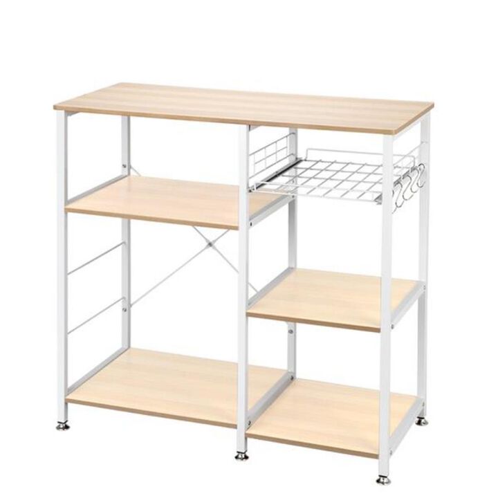 3-Tier Kitchen Bakers Rack Utility Microwave Oven Stand and Storage Cart for Space-Saving Organization