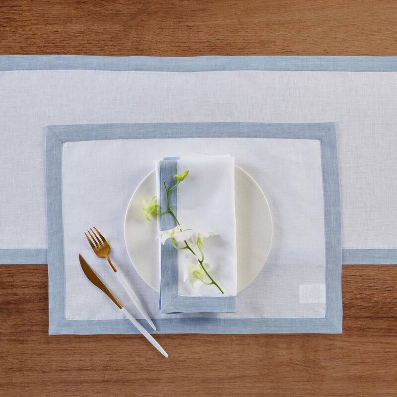 Solino Home 100% Pure Linen Placemats 14 x 19 Inch Set of 4 |Classic
