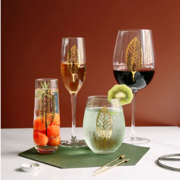 Hivvago Betushka Collection Stemless Wine Glass (17 oz. set of 6)