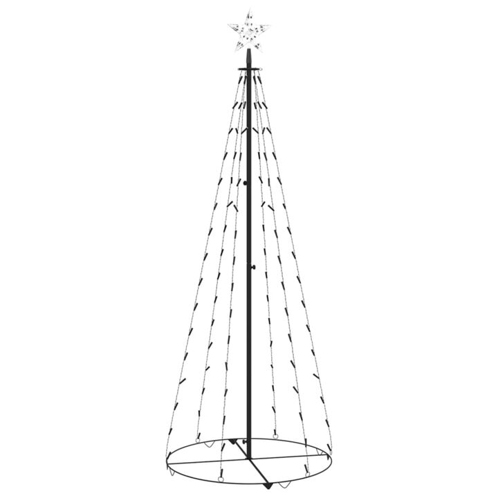 vidaXL Christmas Cone Tree Cold White 100 LEDs Decoration 27.6"x70.9"