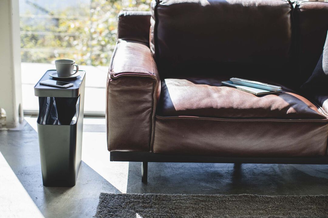Side Table Trash Can