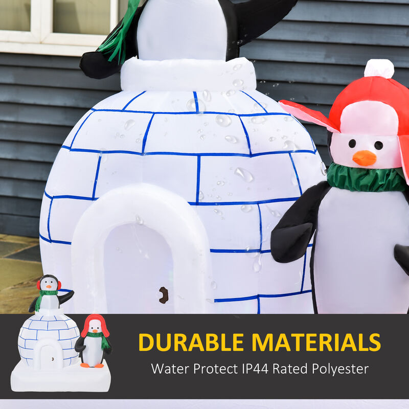 5ft Light Up Penguins Outdoor Christmas Inflatable Yard Decoration w/ LED Lights