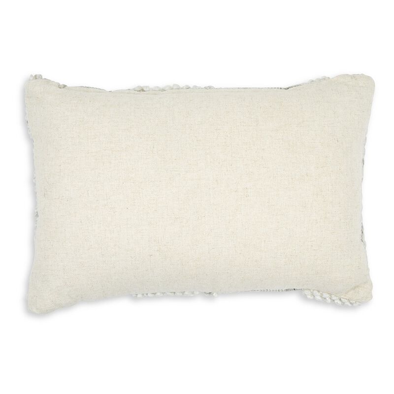 Lumbar Pillow Set of 4, 14 x 22 Inch, Polyester, Handwoven Beige Cotton -