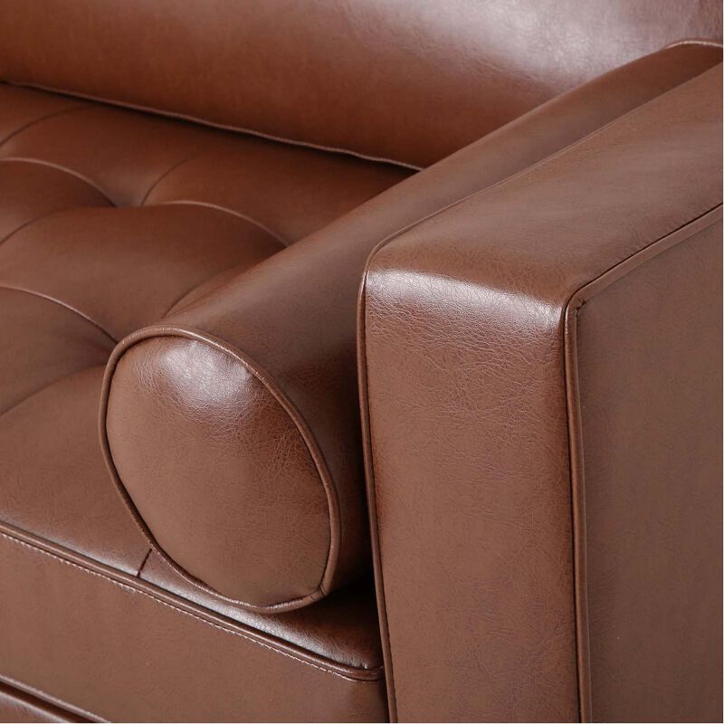 Merax Solid Wood Frame PU Fabric Sofa Couch