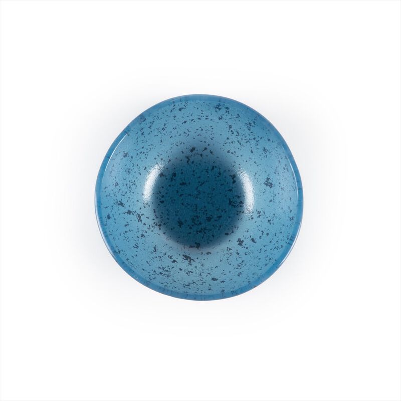 Glass Dinnerware dia.5.5" h:2" 14 oz. Round Blue Glass Bowl (Set of 2)