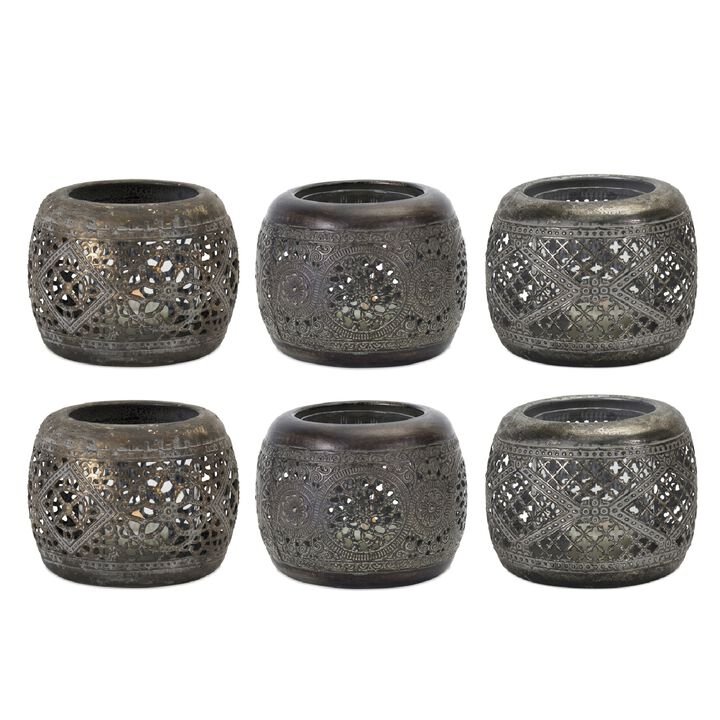 Set of 6 Decorative Votive Holders for Home Décor and Candle Lighting