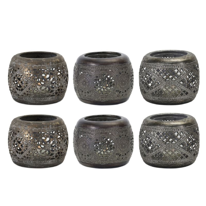 Set of 6 Decorative Votive Holders for Home Décor and Candle Lighting