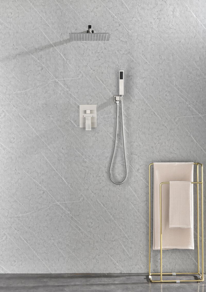 Wall Mounted Rain Shower System, Modern High Pressure Shower Head for Full Body Coverage
