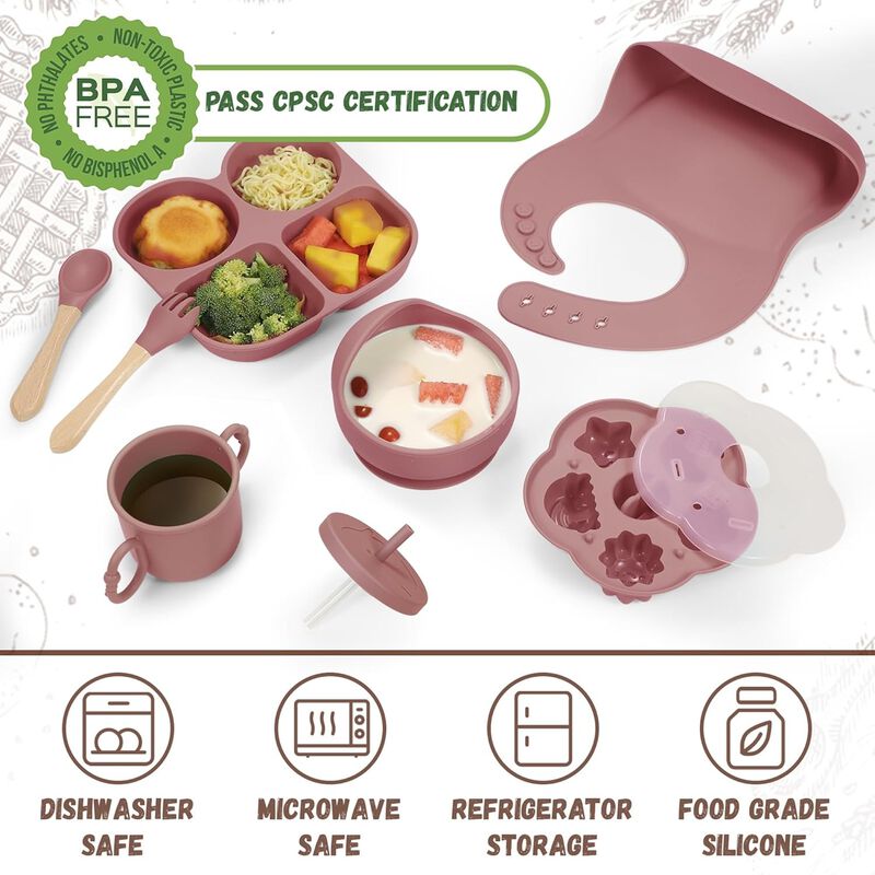 Silicone Baby Feeding Kit, Essentials for Baby Led Weaning