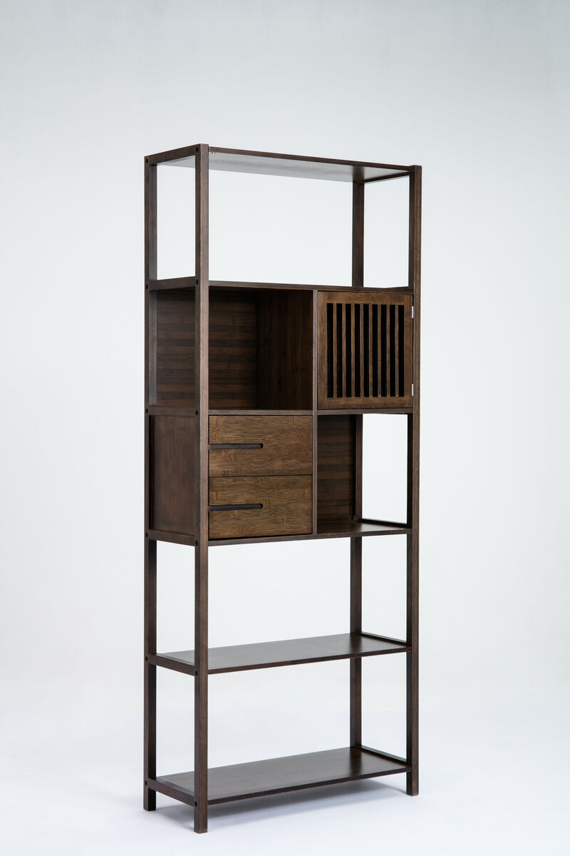 Boraam Selma Bookcase, Right, Cappuccino