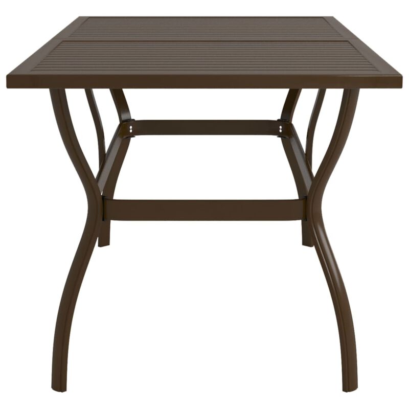 vidaXL Garden Table Brown 55.1"x31.5"x28.3" Steel