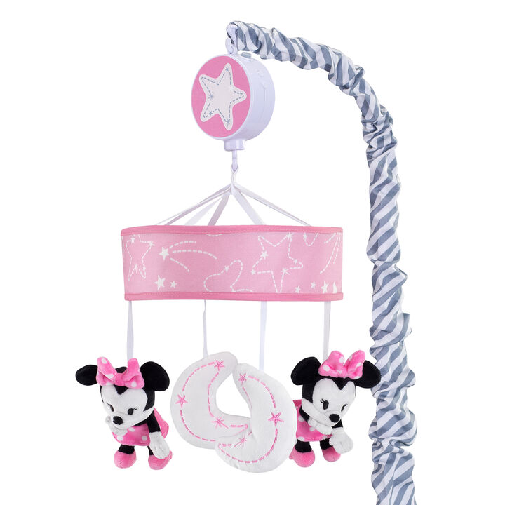 Disney Baby Minnie Mouse Pink/Gray Musical Crib Mobile by Lambs & Ivy