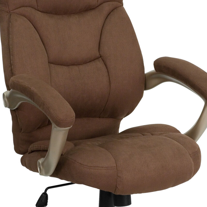 Jessie High Back Black LeatherSoft Contemporary Executive Swivel Ergonomic Office Chair