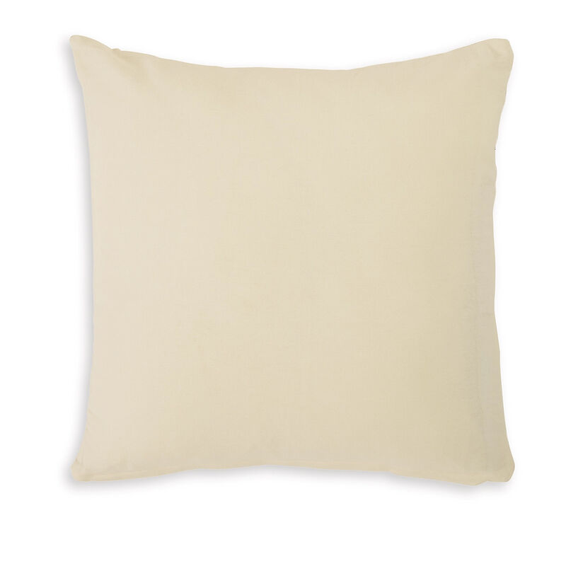 Kyla 22 Inch Accent Pillow Set of 4, Embroidered Geometric Pattern, Cream -