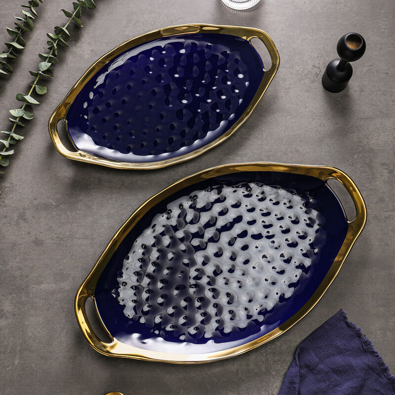 Stone Lain Florian Porcelain Serving Plate Set 2 Piece