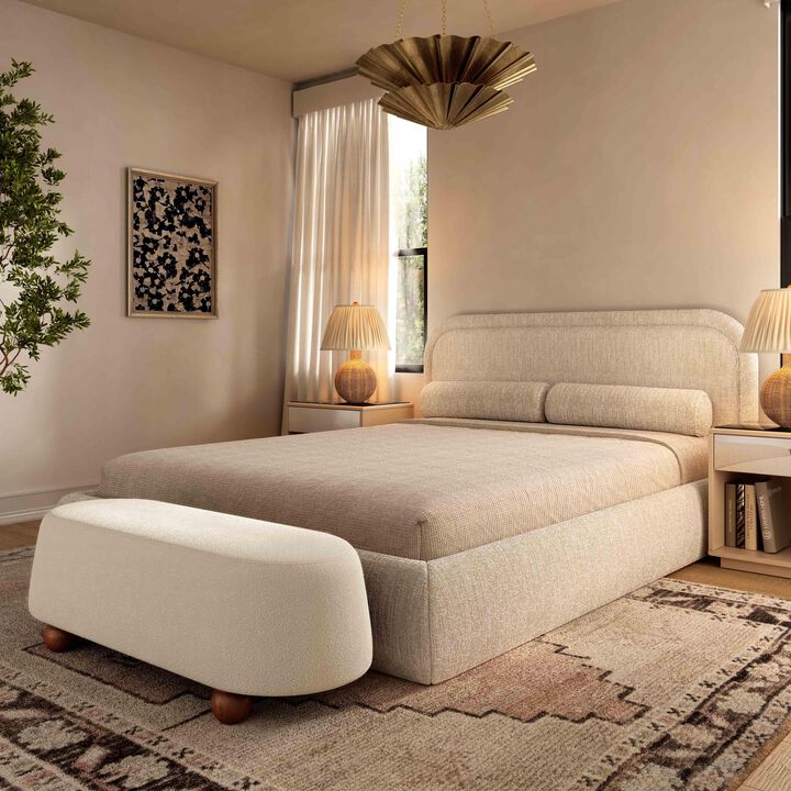 Jaine Boucle Large Ottoman